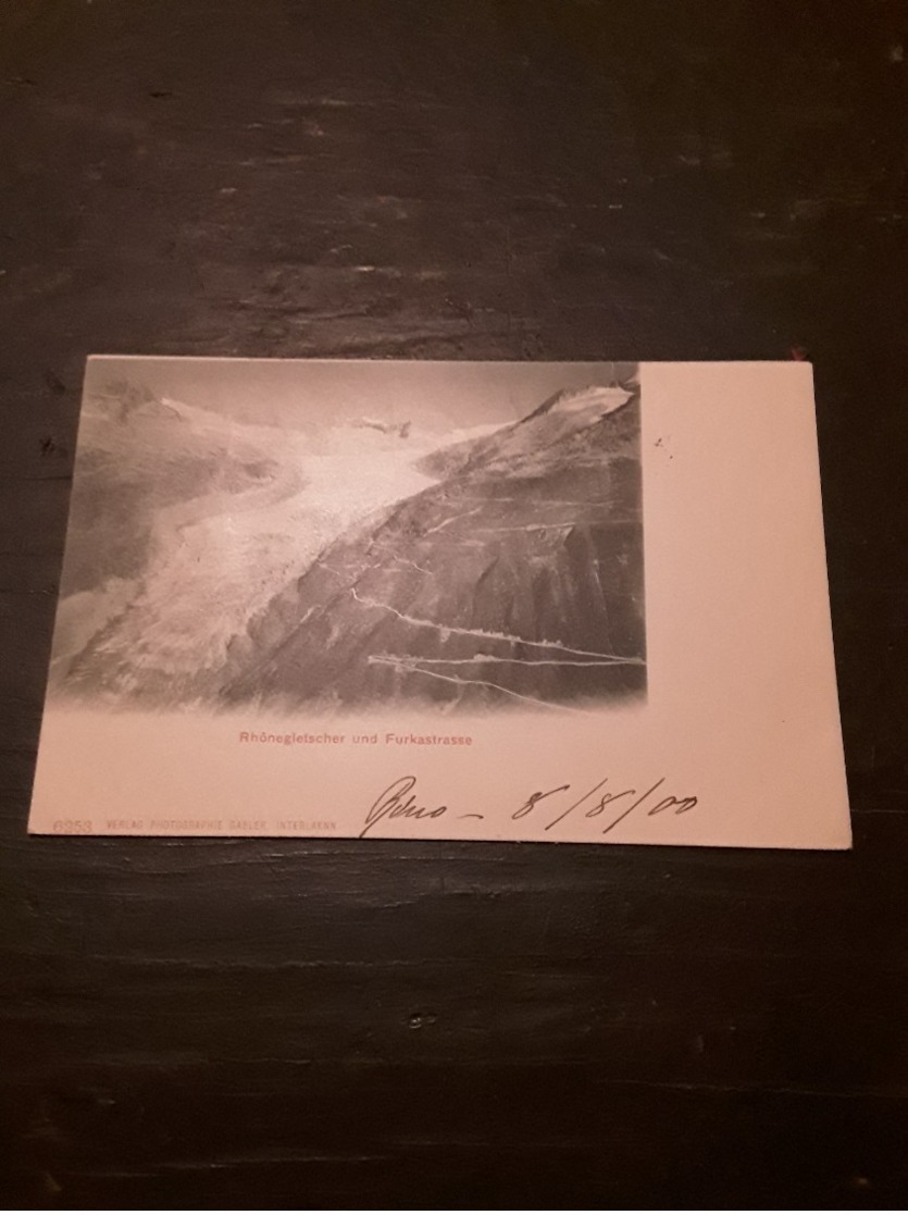 Cartolina Postale, Postcard 1900, Rhonegletscher Und Furkastrasse - Sonstige & Ohne Zuordnung