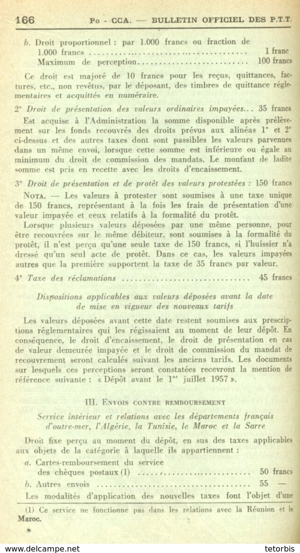 RARETE- 70F CAHORS TARIF CAHORS TARIF CARTE LETTRE REMBOURSEMENT CCP 19/10/57 - 1921-1960: Période Moderne