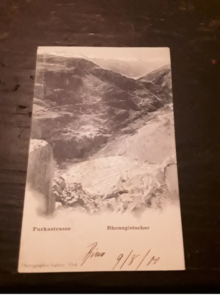 Cartolina Postale, Postcard 1900, Rhonegletscher Und Furkastrasse - Other & Unclassified