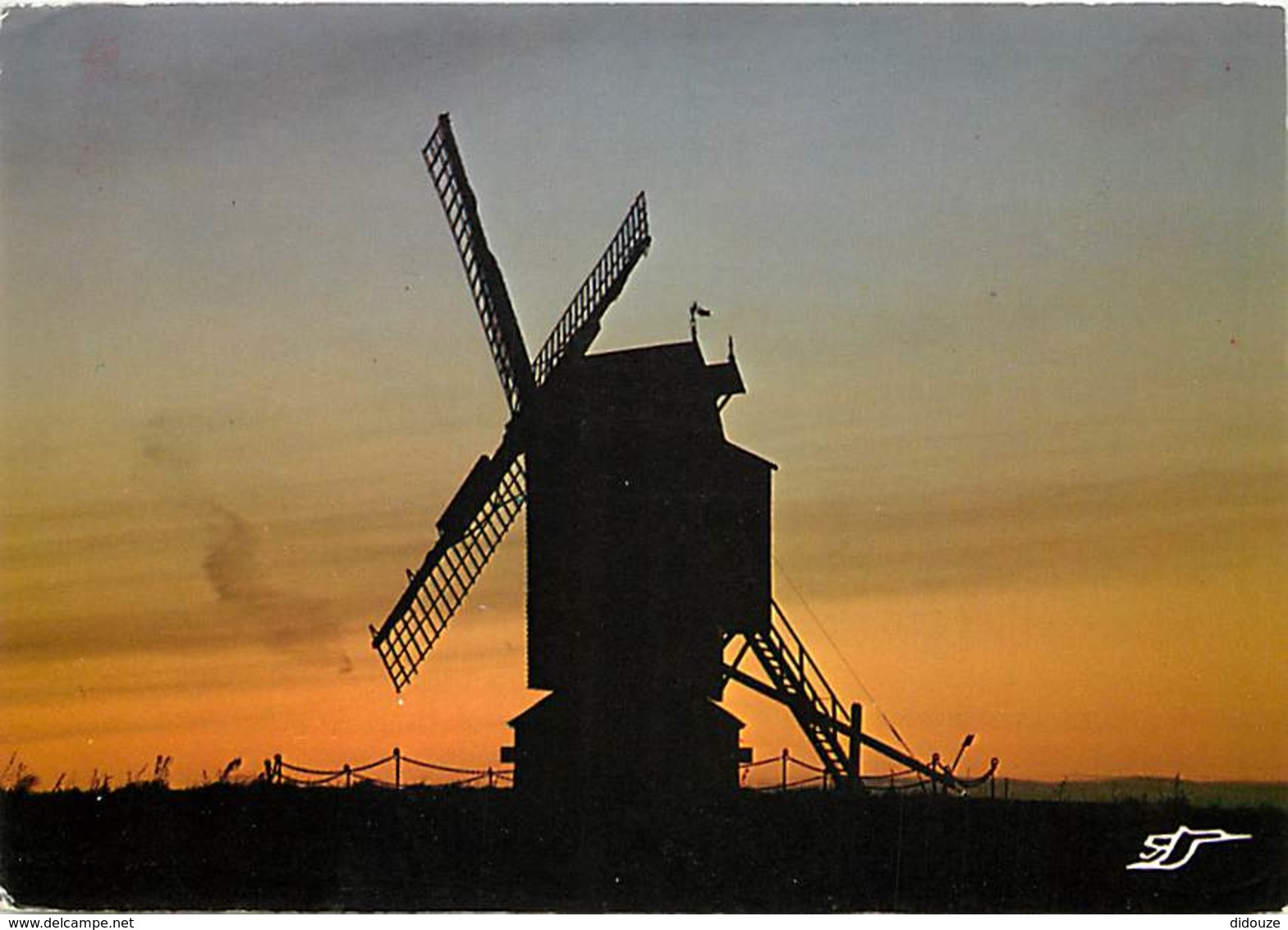 59 - Gravelines - Le Moulin à Vent - Coucher De Soleil - Flamme Postale De Gravelines - Voir Scans Recto-Verso - Gravelines