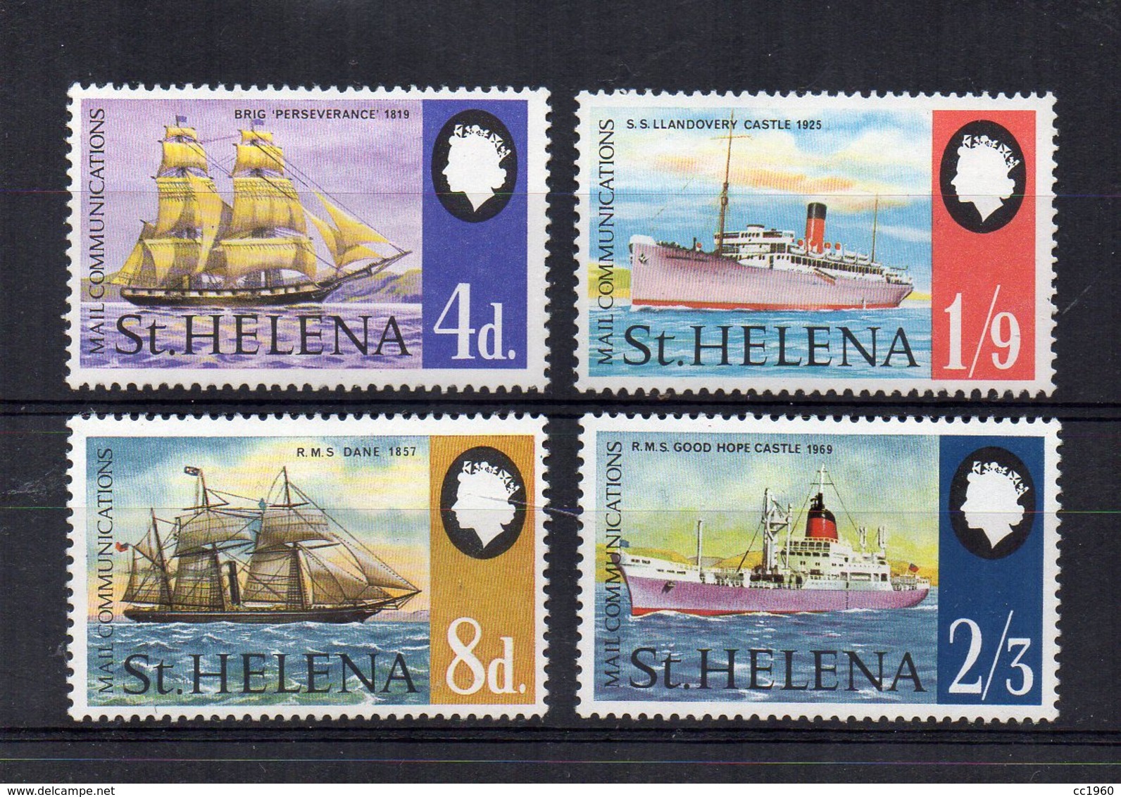 ISOLA DI ST. HELENA - 1969 - Navi Postali - 4 Valori - Nuovi - Linguellati * - (FDC17270) - Isola Di Sant'Elena