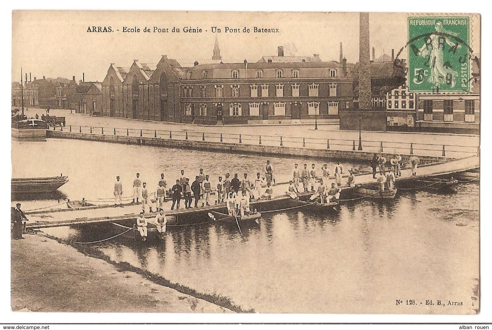 62 100 - ARRAS - Ecole Du Pont Du Génie - Un Pont De Bateaux - MILITARIA - Arras