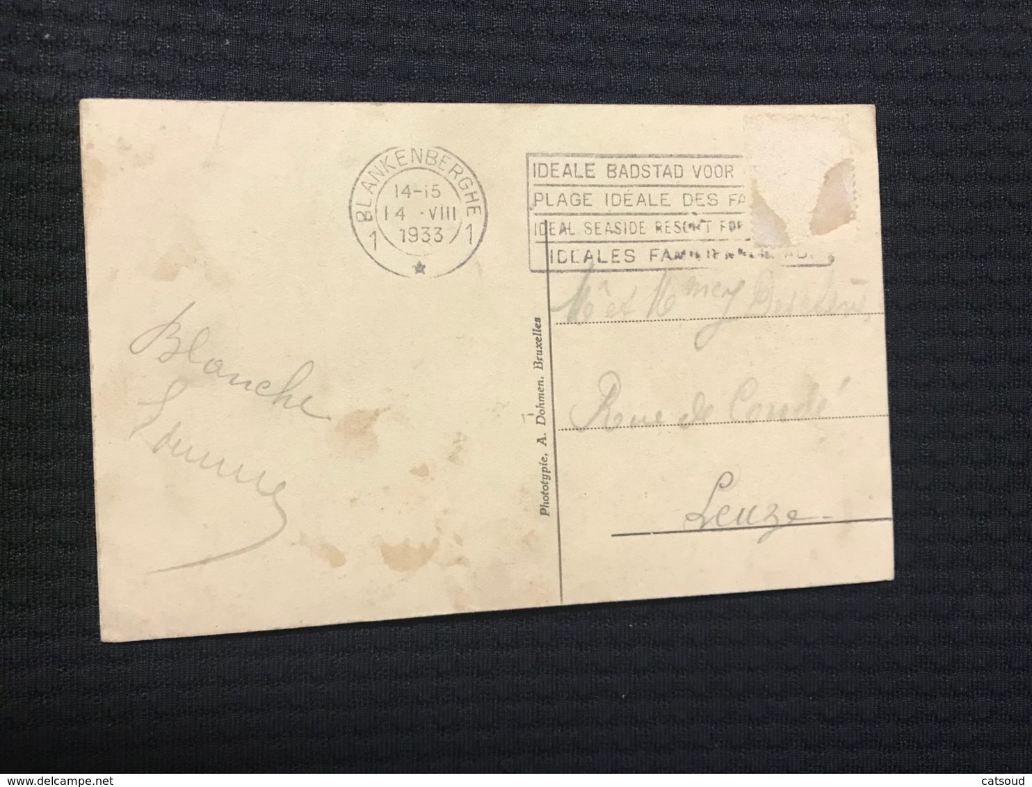 Carte Postale Ancienne  (1933) Un Bonjour De Blankenberghe - Blankenberge