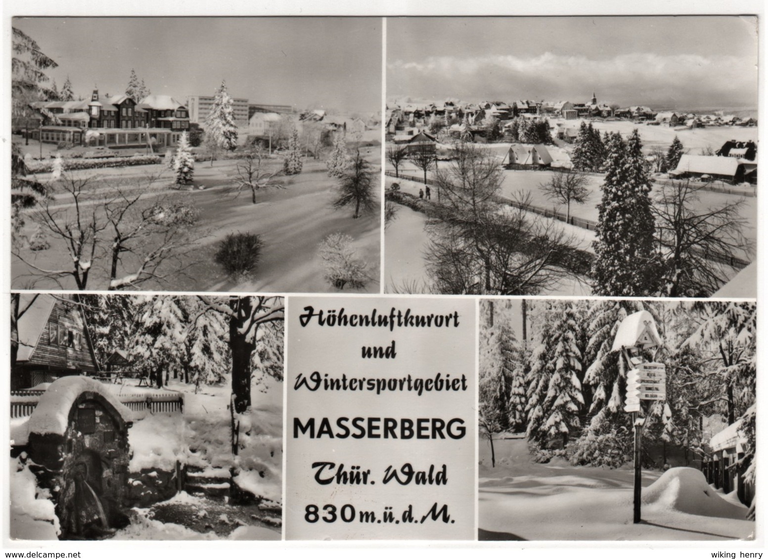 Masserberg - S/w Mehrbildkarte 6 - Masserberg