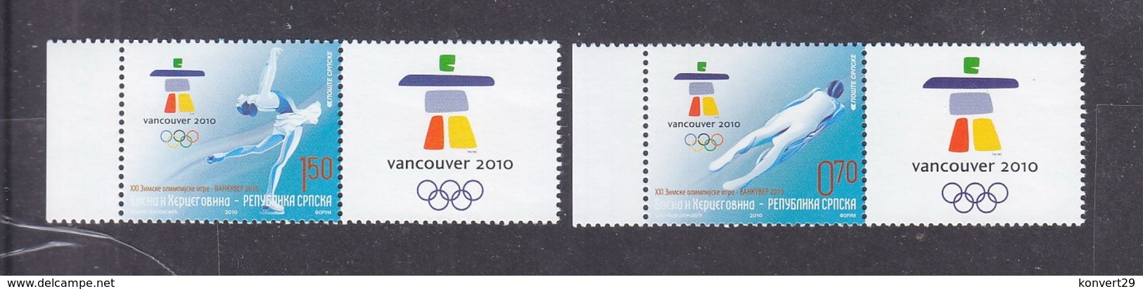 Bosnia And Herzegovina Republika Srpska 2010 Winter Olympic Games - Vancouver MNH - Winter 2010: Vancouver