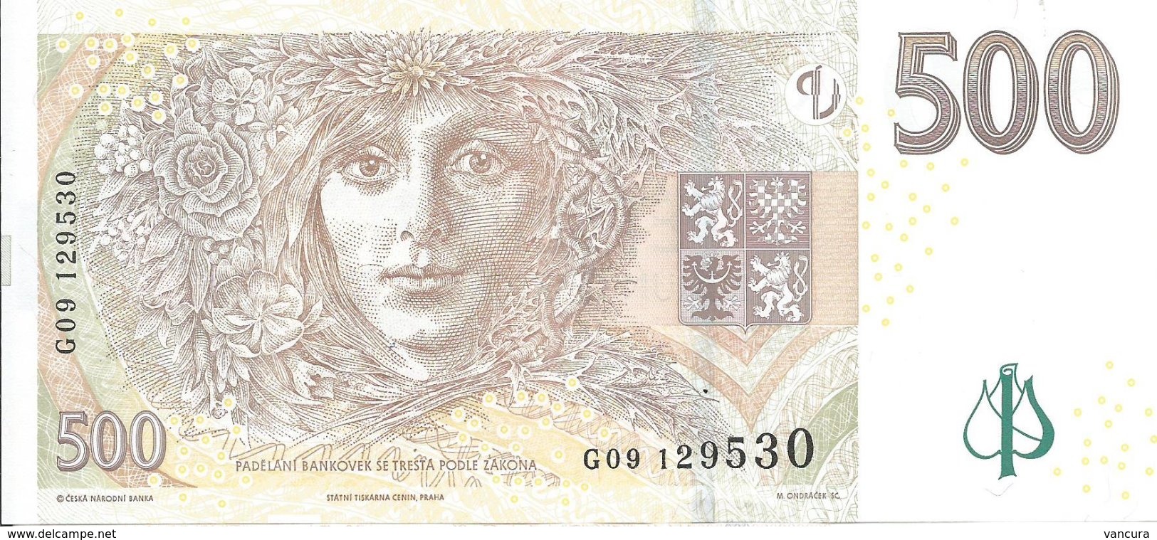 Czech Republic 500 Kc Banknote 2009 - Tchéquie