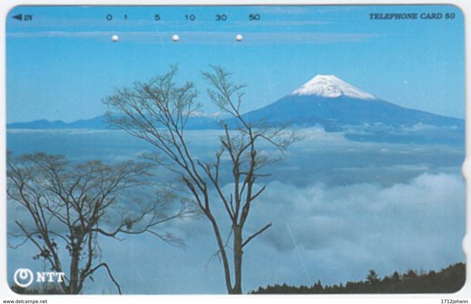 JAPAN D-915 Magnetic NTT [291-301] - Landmark, Volcano, Fujiyama - Used - Japan