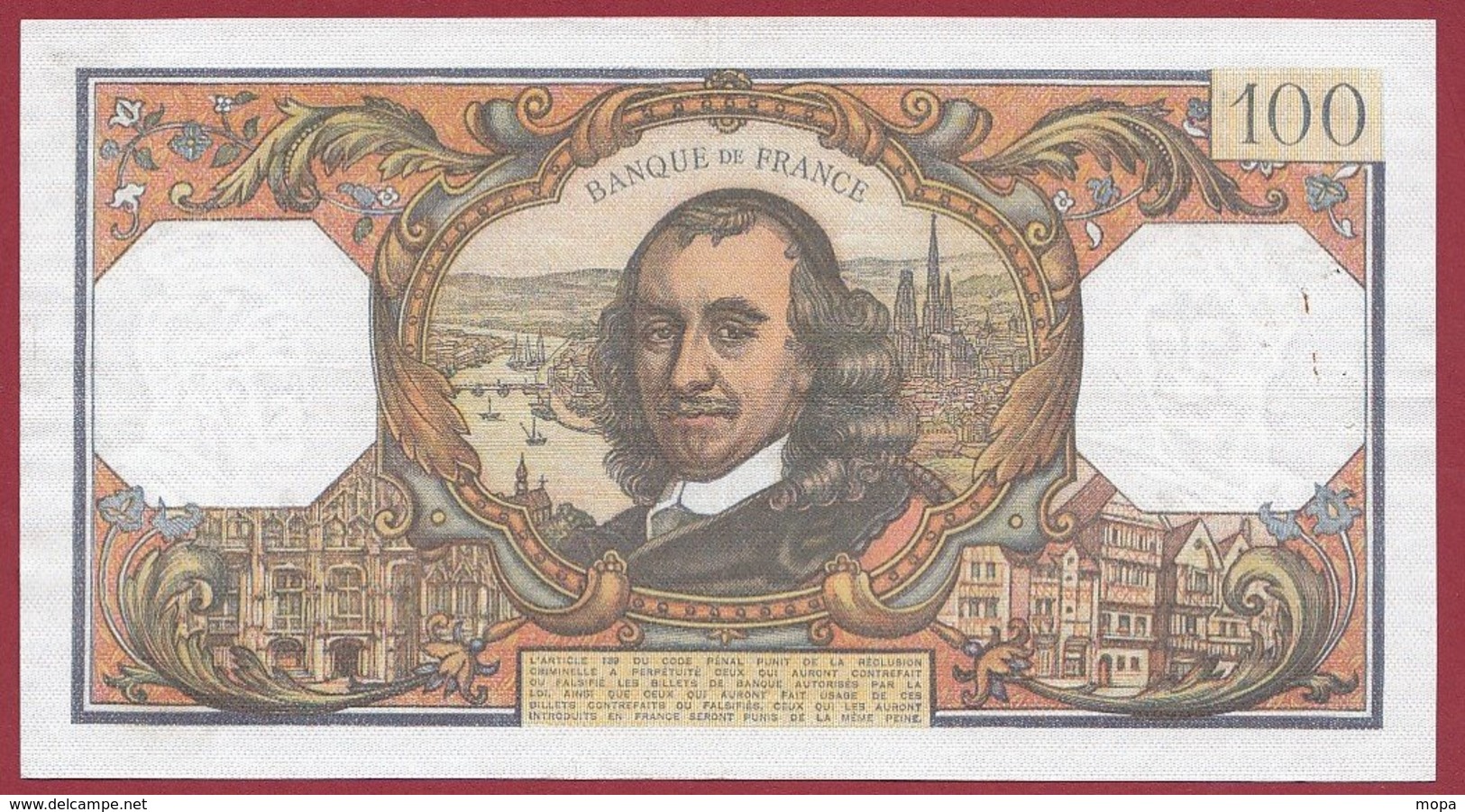 100 Francs "Corneille" Du 03/04/1969.Q ---F/TTB+---ALPH -U.408 - 100 F 1964-1979 ''Corneille''