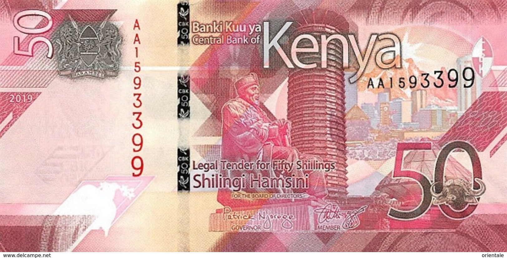 KENYA P. NEW 50 S 2019 UNC - Kenya