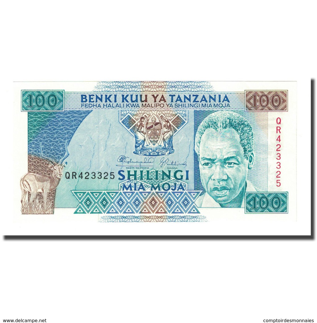 Billet, Tanzania, 100 Shilingi, Undated (1993), KM:24, NEUF - Tanzania