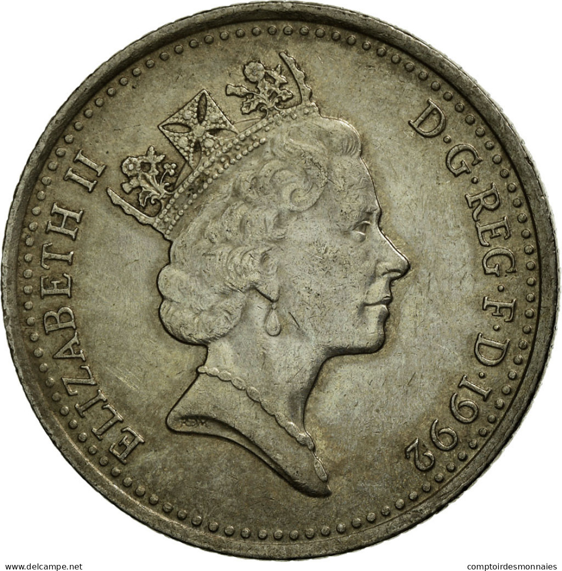 Monnaie, Grande-Bretagne, Elizabeth II, 10 Pence, 1992, TTB, Copper-nickel - 10 Pence & 10 New Pence