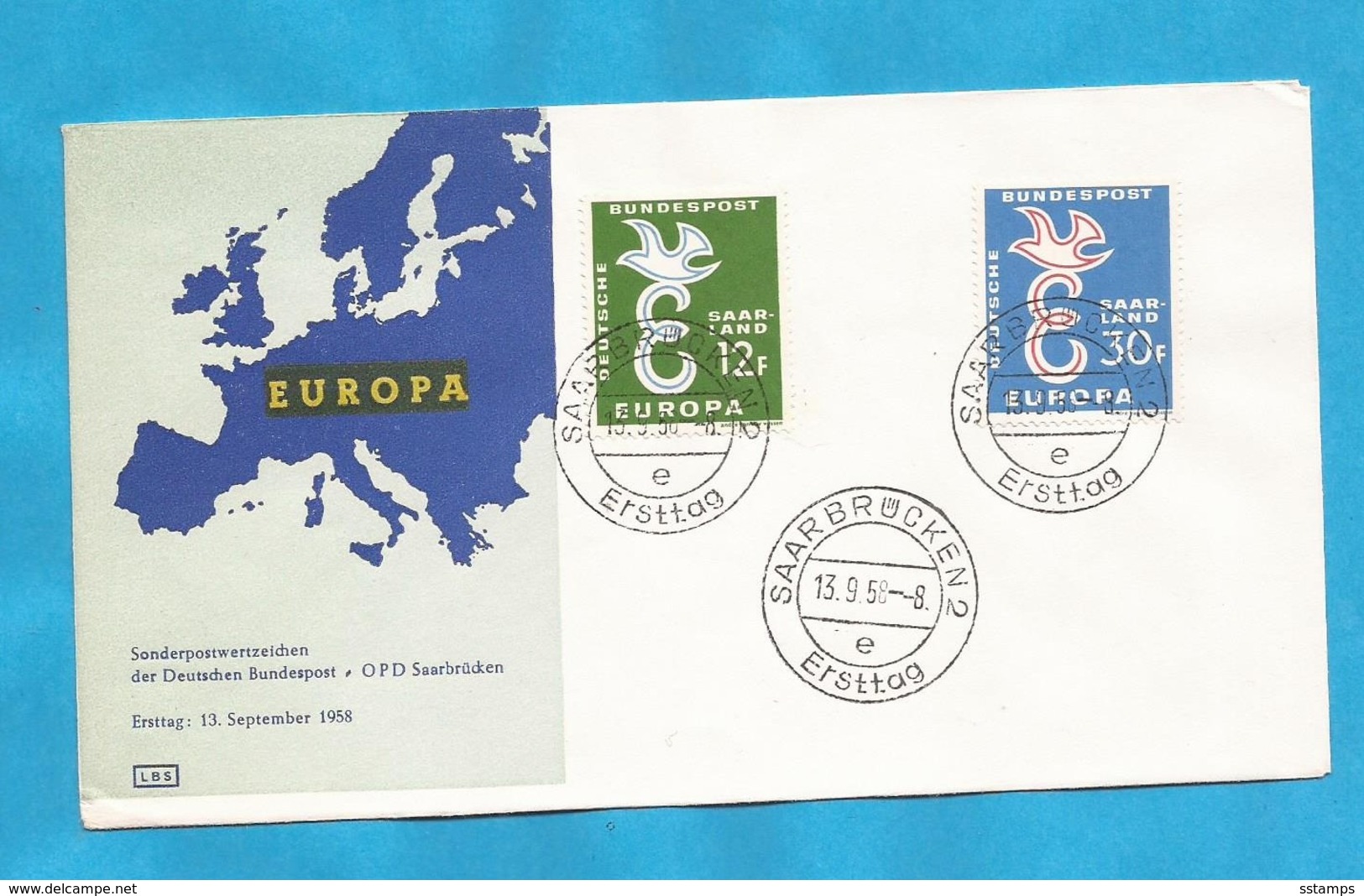 XXIII AKTION AUSFERKAUF  GERMANIA  1958 EUROPA CEPT  INTERESSANT - 1958