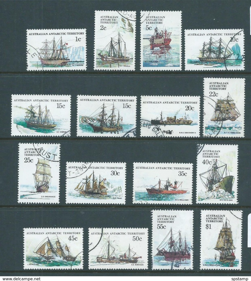 Australian Antarctic Territory AAT 1979 - 1981 Ship Definitives Set 16 VFU - Used Stamps