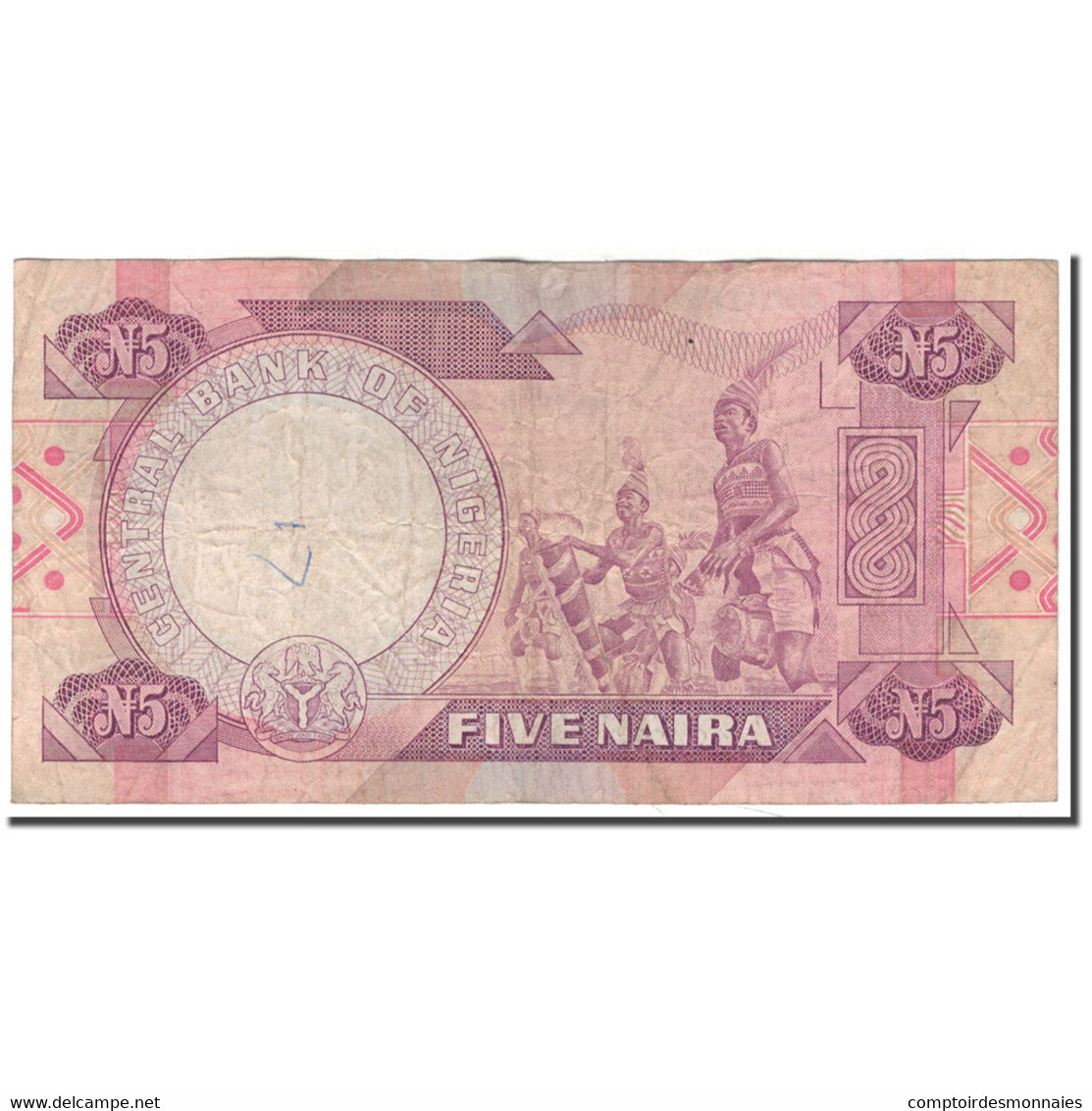 Billet, Nigéria, 5 Naira, KM:24a, B+ - Nigeria