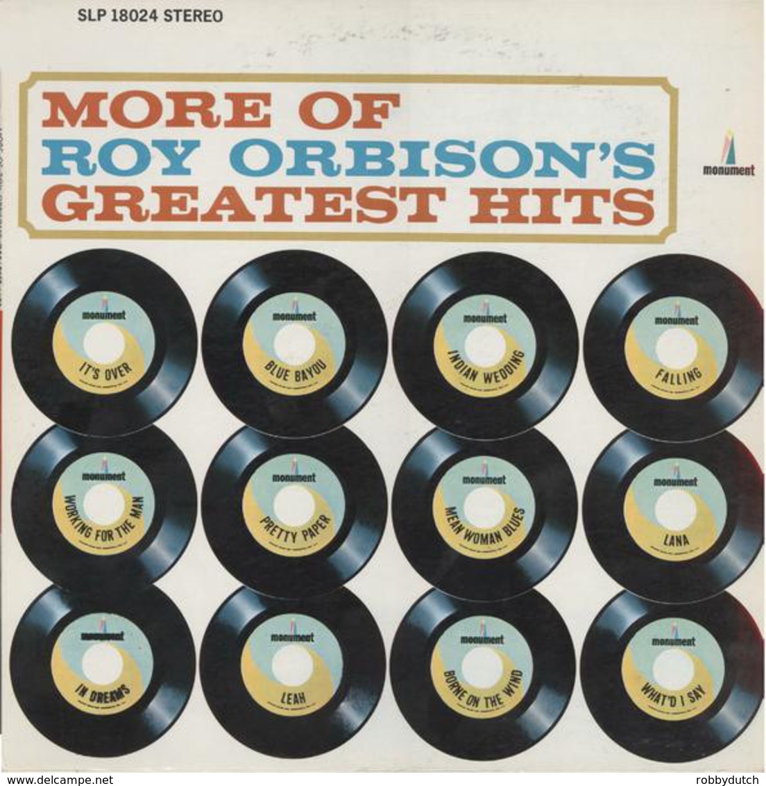 * LP *  MORE OF ROY ORBISONŚ GREATEST HITS (Holland 1974) - Rock