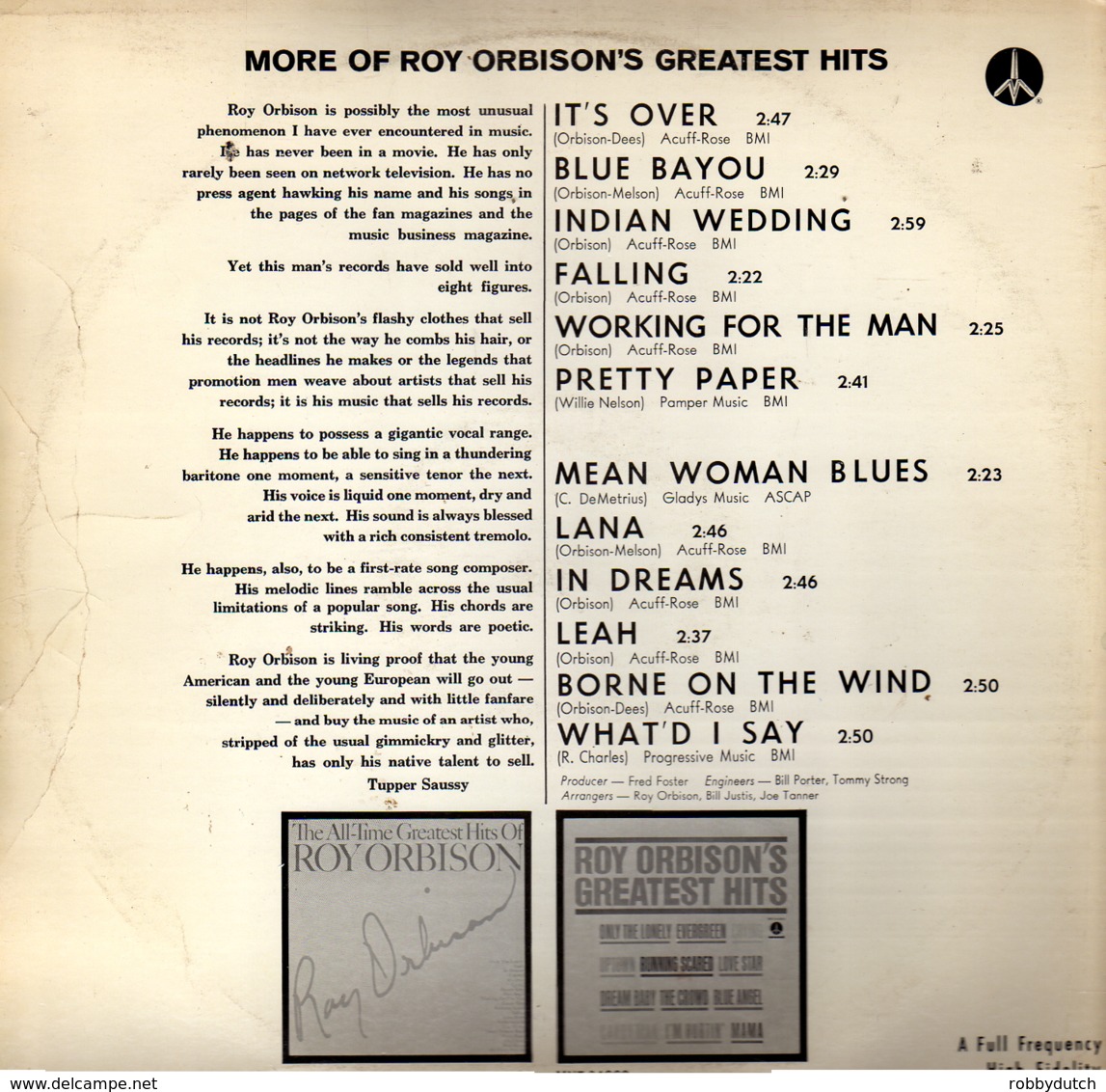 * LP *  MORE OF ROY ORBISONŚ GREATEST HITS (Holland 1974) - Rock