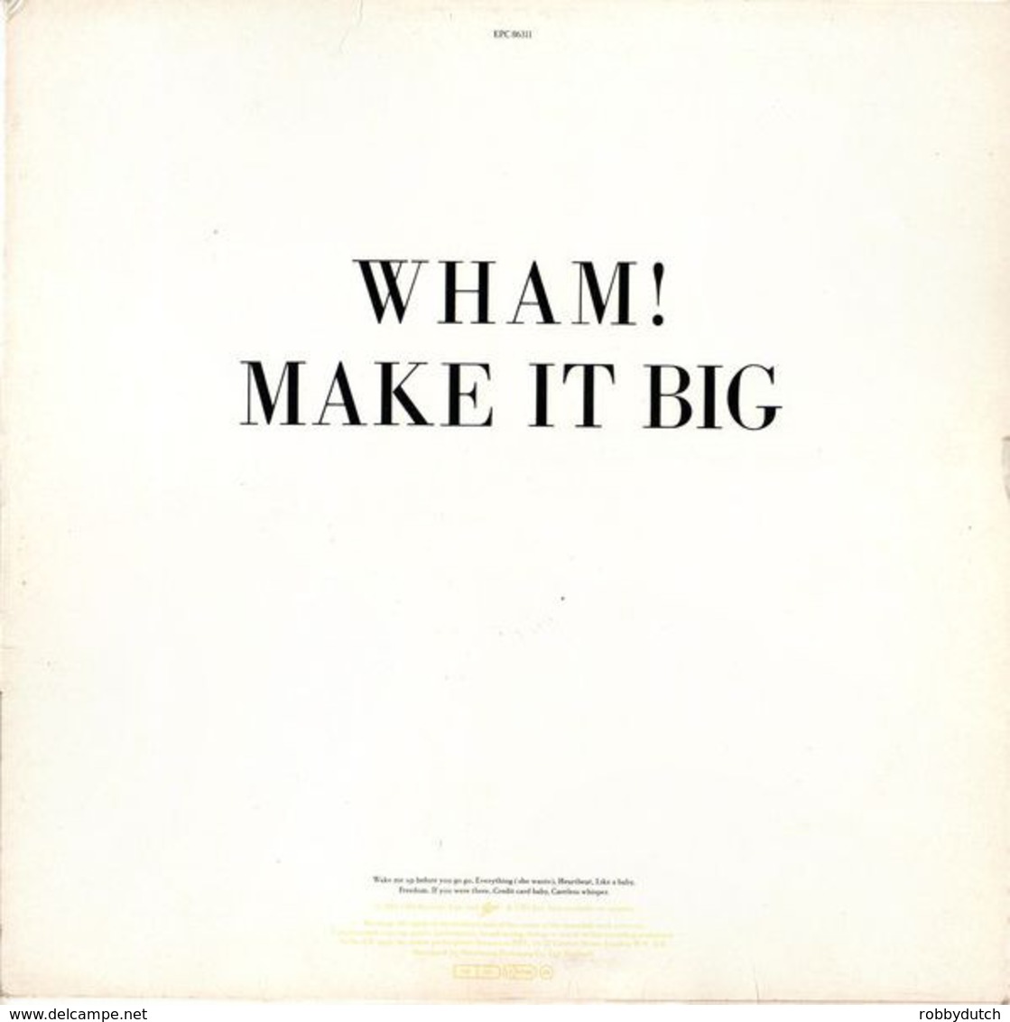 * LP *  WHAM ! - MAKE IT BIG - Disco, Pop