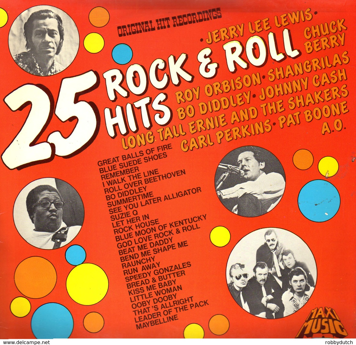 * LP *  25 ROCK & ROLL HITS - CARL PERKINS, ROY ORBISON, BO DIDDLEY, JOHNNY CASH, JERRY LEE LEWIS A.o. - Compilations