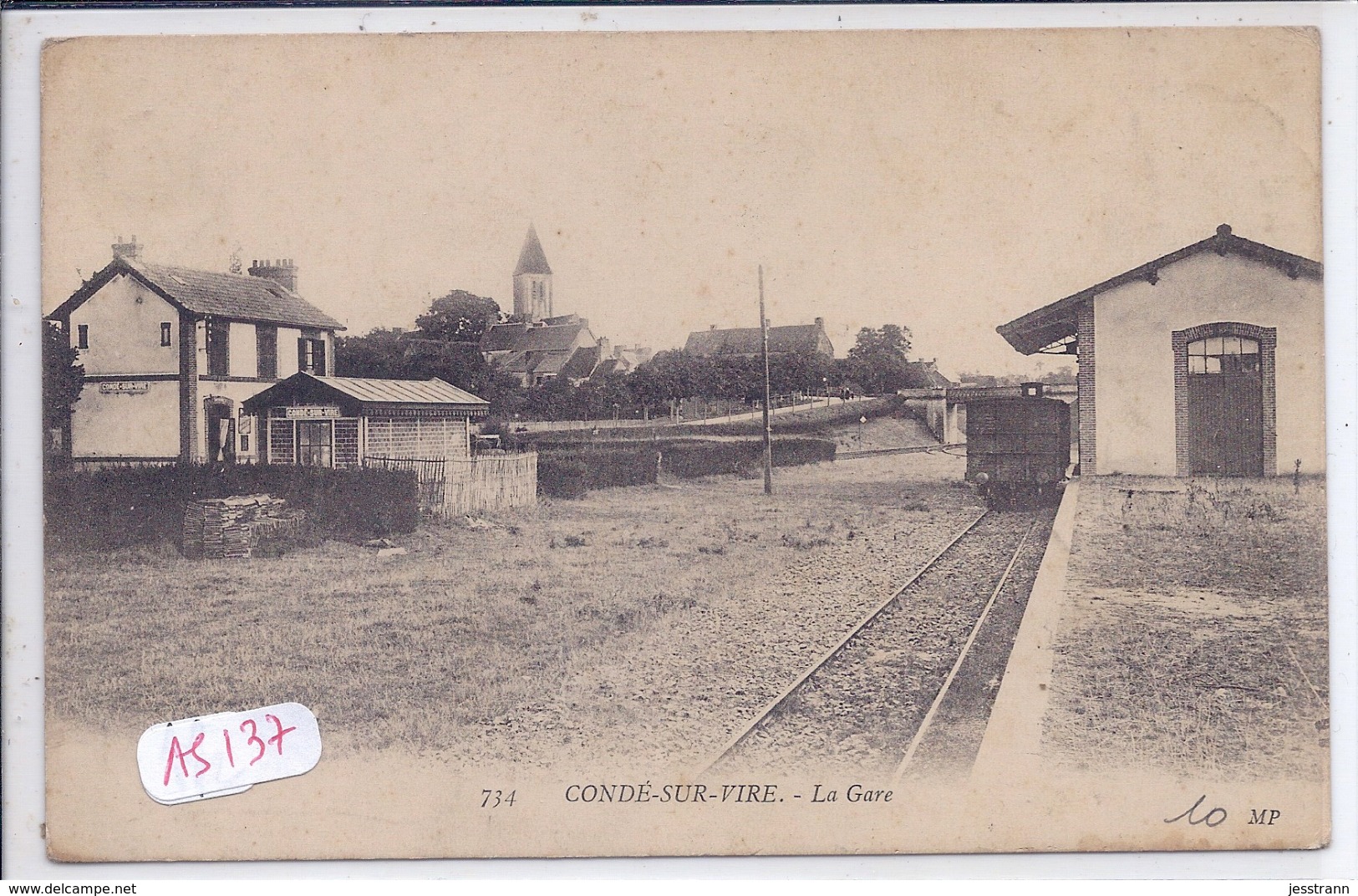 CONDE-SUR-VIRE- LA GARE- LES QUAIS- L EGLISE - Other & Unclassified