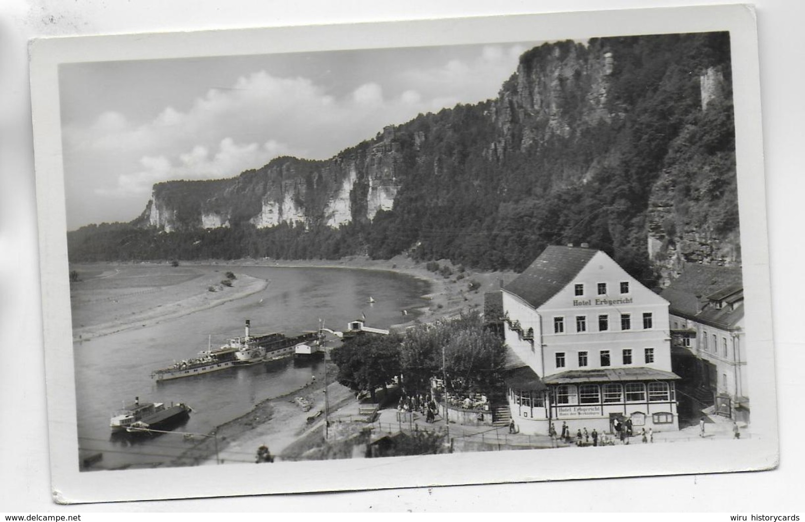 AK 0323  Rathen - Hotel Erbgericht Mit Dampfer / Ostalgie , DDR Um 1955 - Rathen