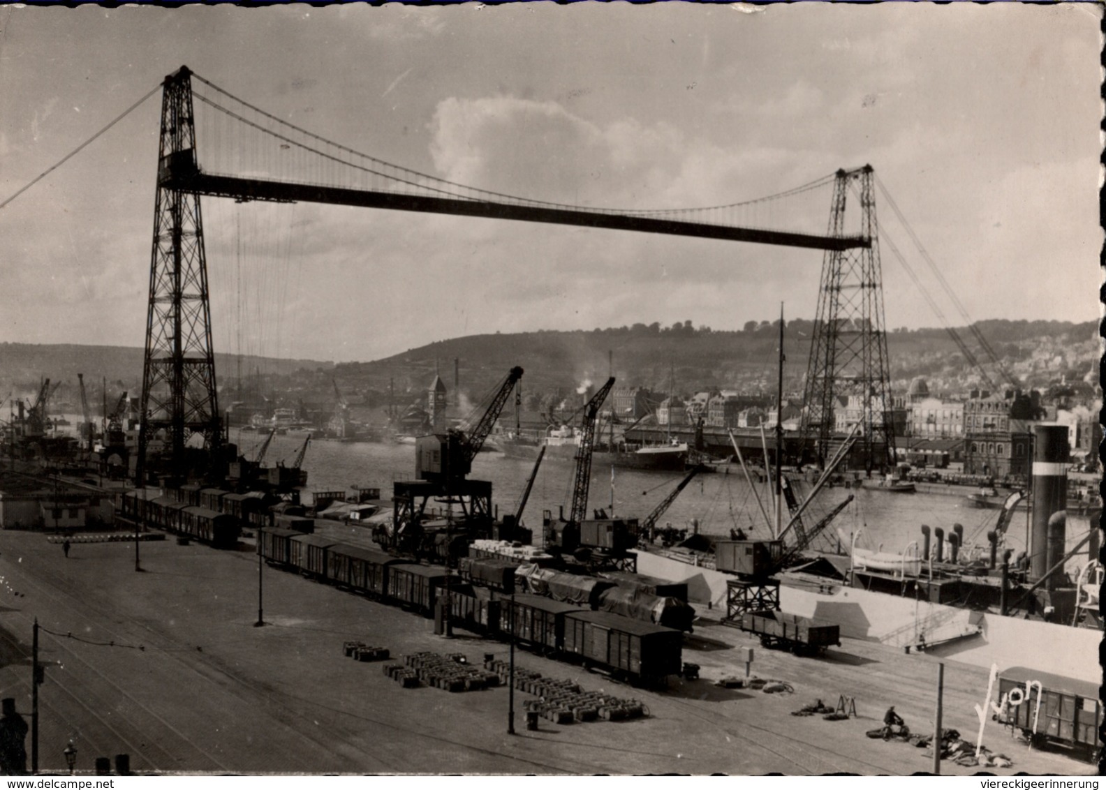 ! [76] Carte Postale, Rouen, 1948, Le Pont Transbordeur, Schwebefähre, Hafen, Harbour, Chemin De Fer - Rouen