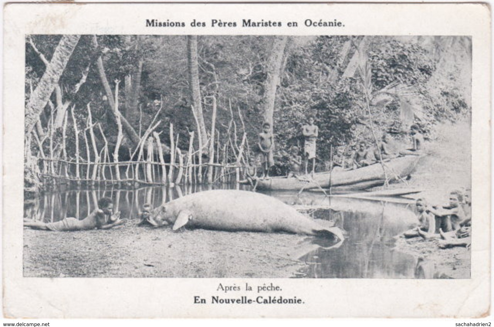 988. En Nouvelle-Calédonie. Après La Pêche. Missions Des Pères Maristes En Océanie - Nouvelle Calédonie