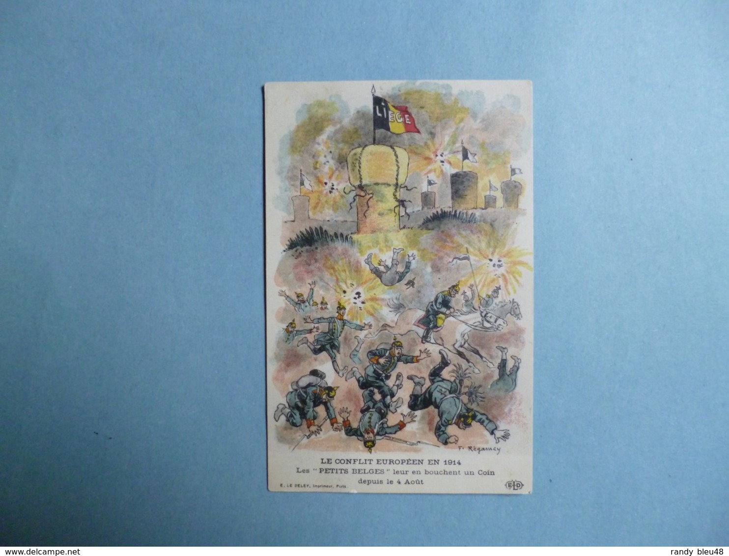 Le Conflit Européen En 1914  -  " Les Petits Belges "   Illustrateur REGAMCY  -  Belgique  -  Liège  -  Drapeau Belge - Weltkrieg 1914-18