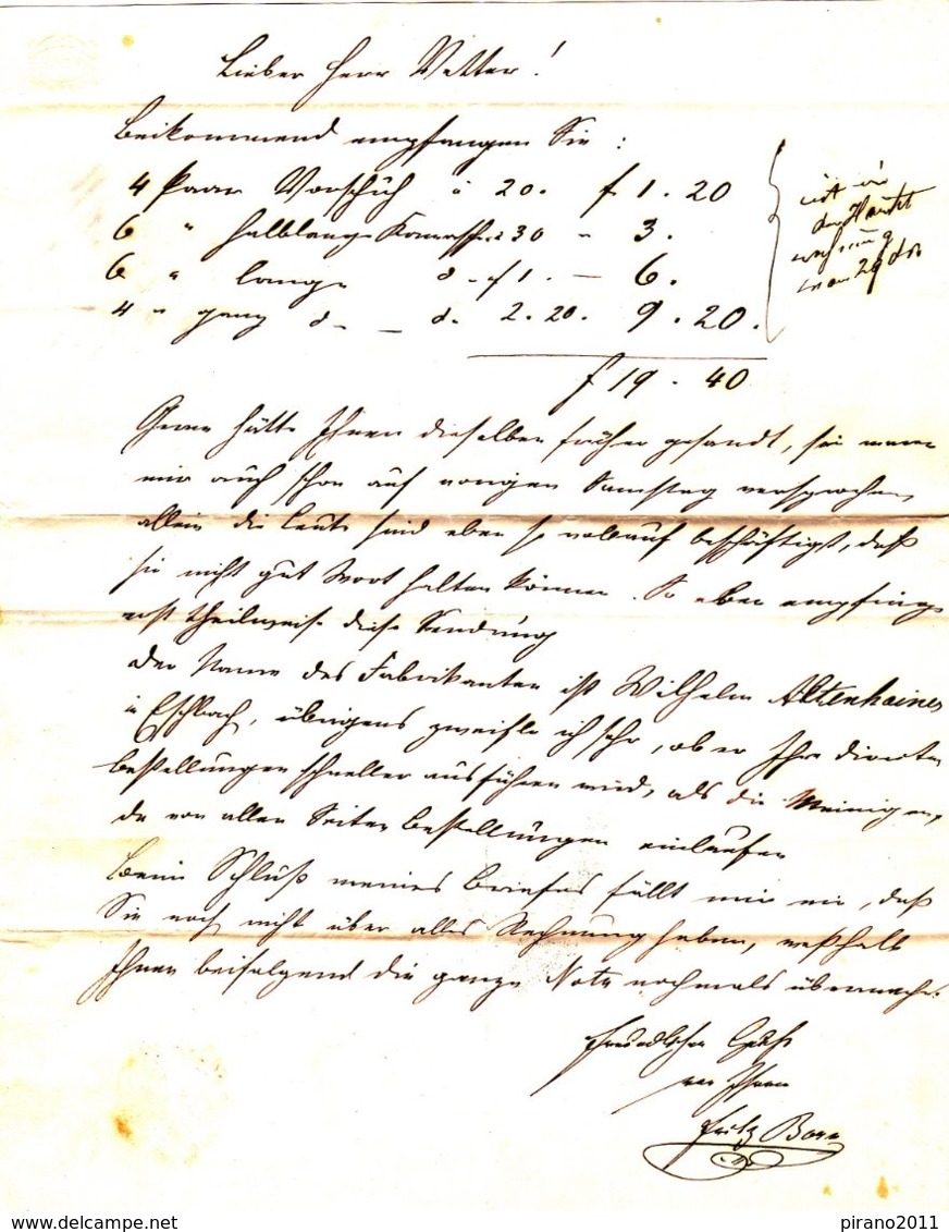 Usingen; 3 Briefe Von 1854 - Documents Historiques