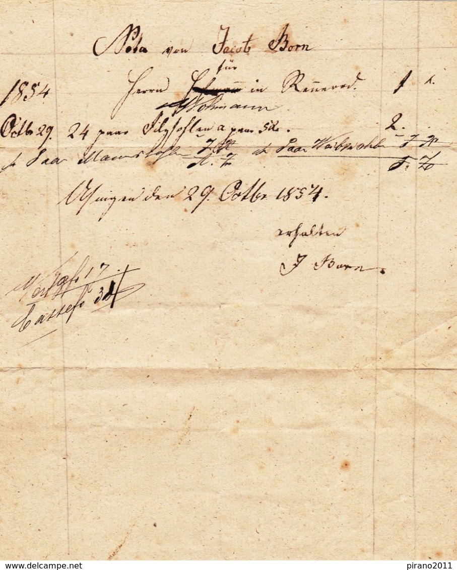 Usingen; 3 Briefe Von 1854 - Documents Historiques