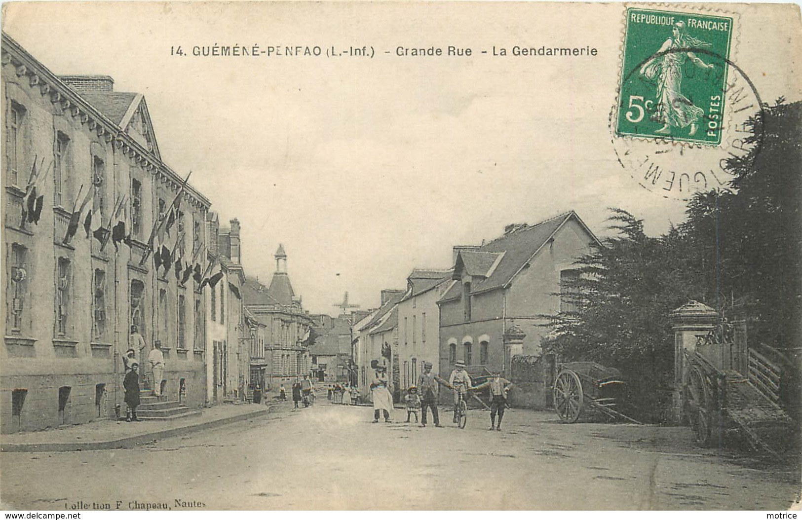 GUEMENE PENFAO - Grande Rue,la Gendarmerie. - Guémené-Penfao
