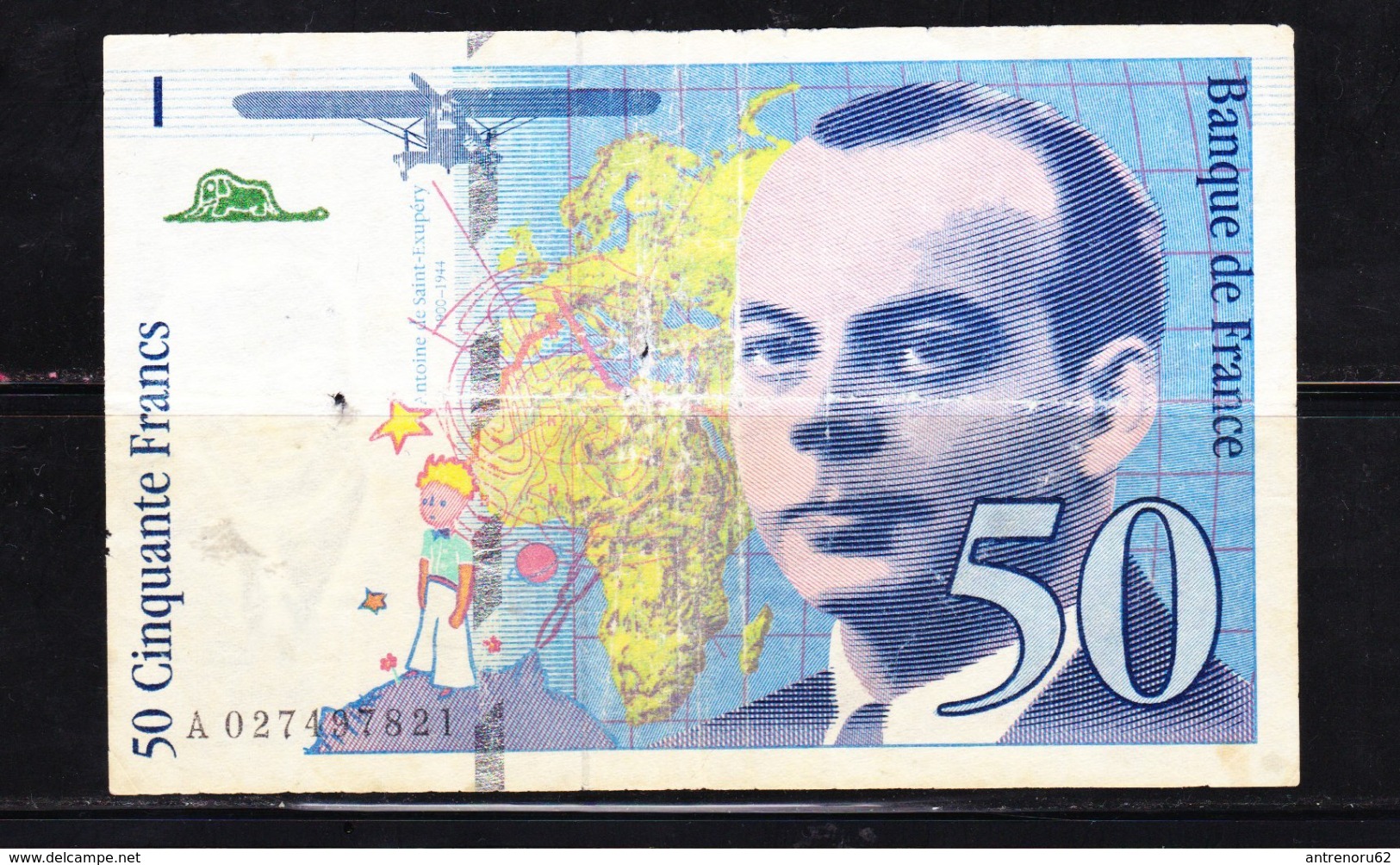 BANKNOTES-FRANCE-50-SEE-SCAN-CIRCULATED - 50 F 1992-1999 ''St Exupéry''