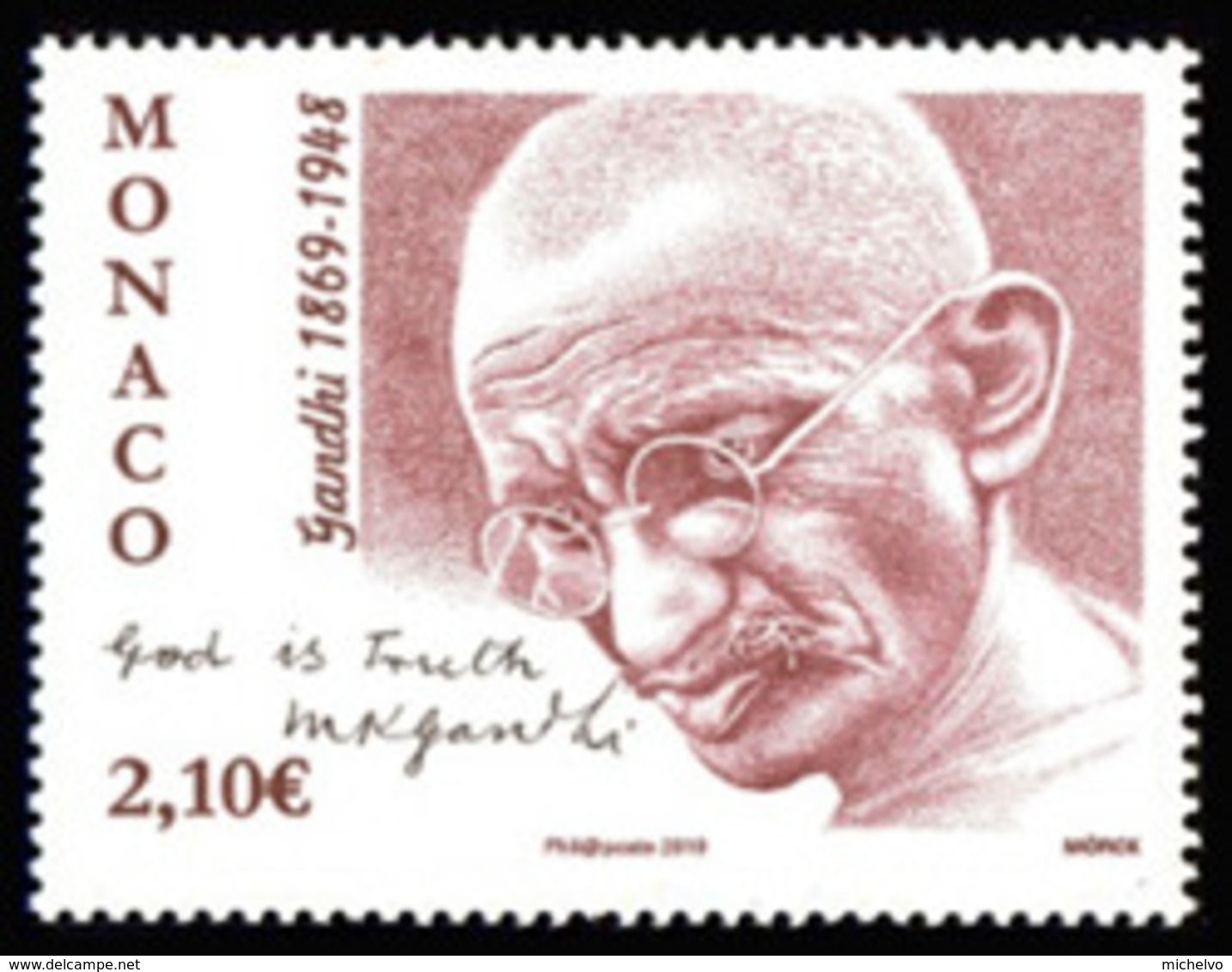 Monaco 2019 - 150ème Anniversaire De La Naissance De Gandhi ** - Ungebraucht