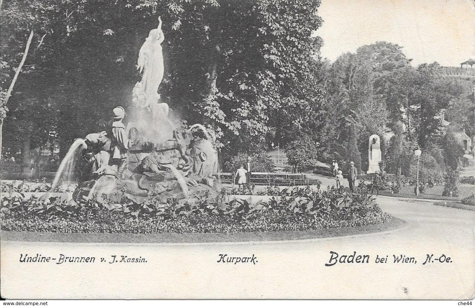 Baden Bei Wien : Undine - Brunnen - Kurpark. (Voir Commentaires) - Autres & Non Classés