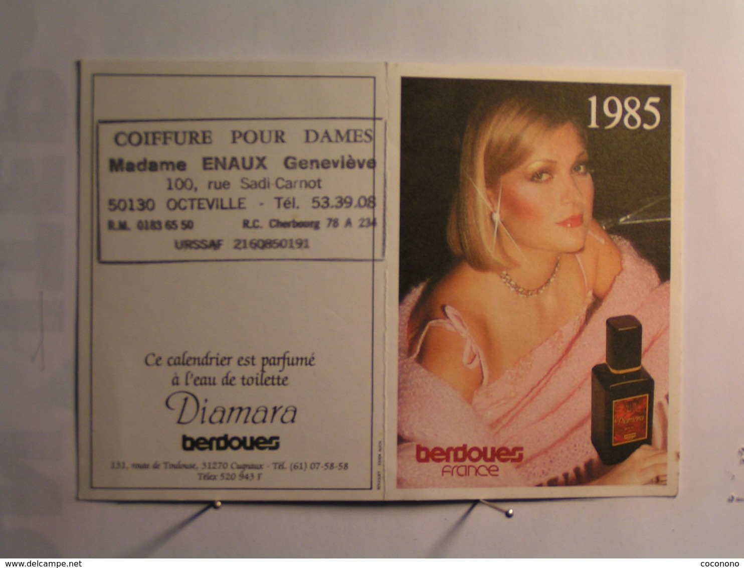 Octeville - Calendrier 1985 - Coiffure Pour Dames Enaux Geneviève - Rue Sadi Carnot - Octeville