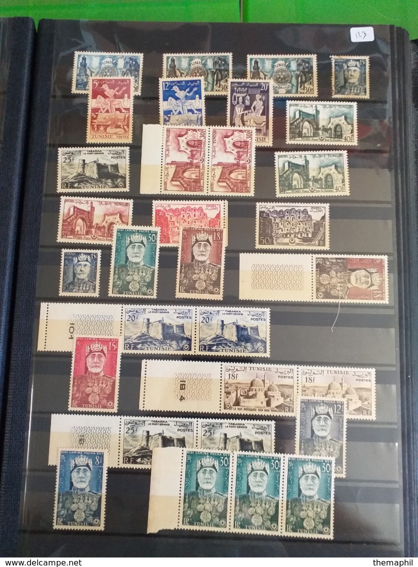 lot n° TH. 1001  TUNISIE un bon classeurs de timbres neufs **
