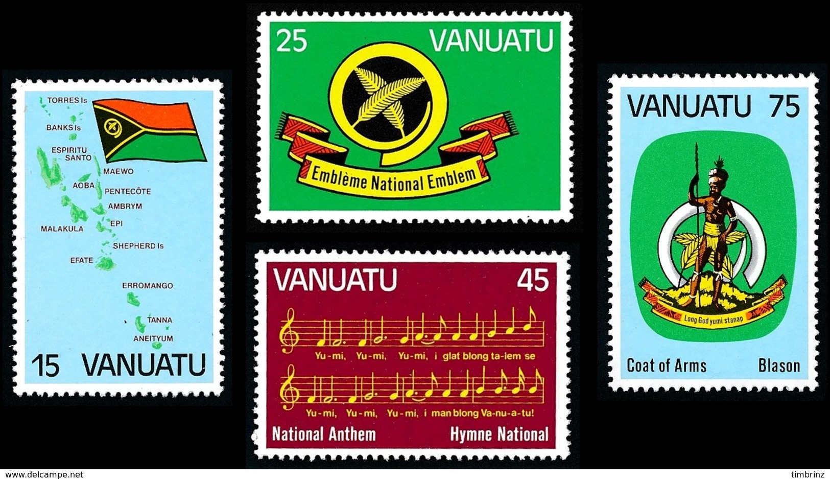VANUATU 1981 - Yv. 631 632 633 634 ** TB  Cote= 6,00 EUR - Indépendance (4 Val.)  ..Réf.AFA23281 - Vanuatu (1980-...)