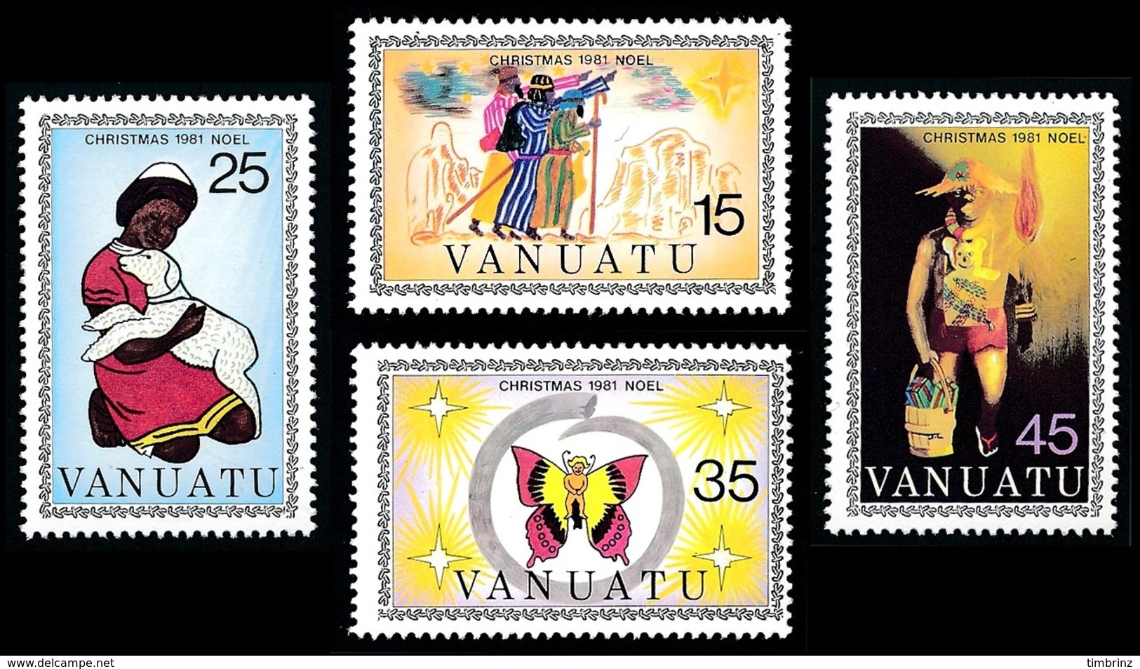 VANUATU 1981 - Yv. 635 636 637 638 ** TB  Cote= 4,75 EUR - Dessins D'élèves (4 Val.)  ..Réf.AFA23282 - Vanuatu (1980-...)