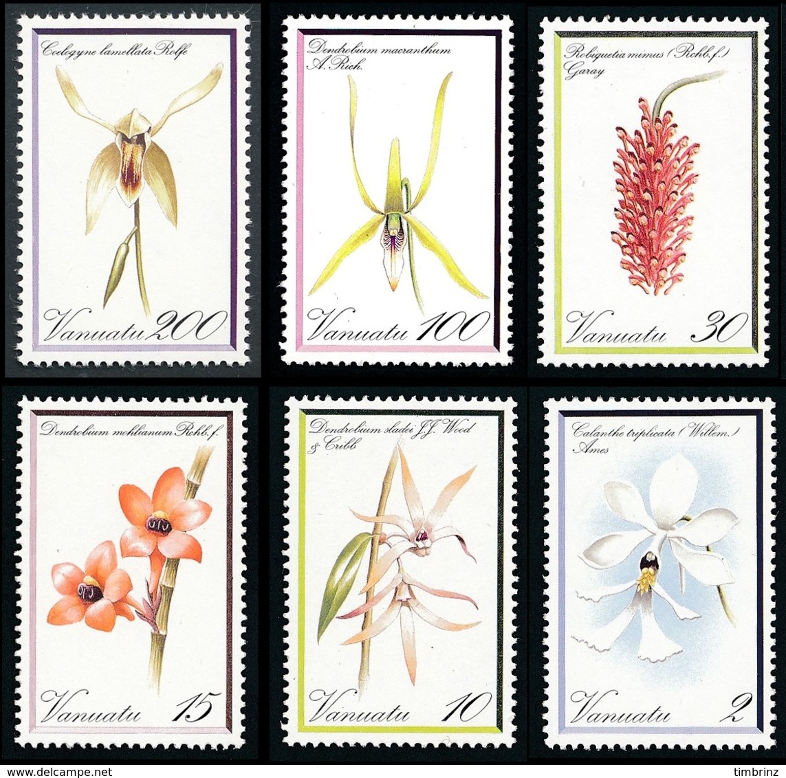 VANUATU 1982 - Yv. 643 à 656 ** TB  Cote= 47,50 EUR - Orchidées (14 Val.)  ..Réf.AFA23285 - Vanuatu (1980-...)