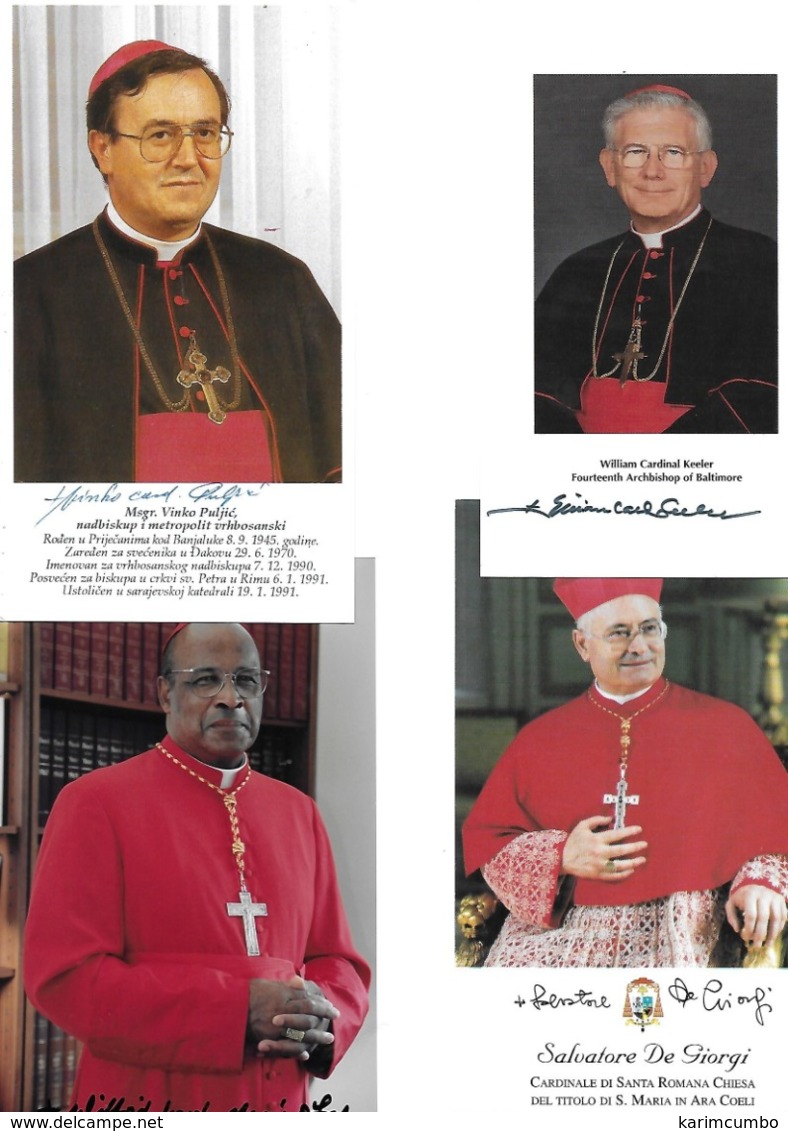 8 Carte 10/15 Autographes De Cardinals Et Archeveques - Otros & Sin Clasificación