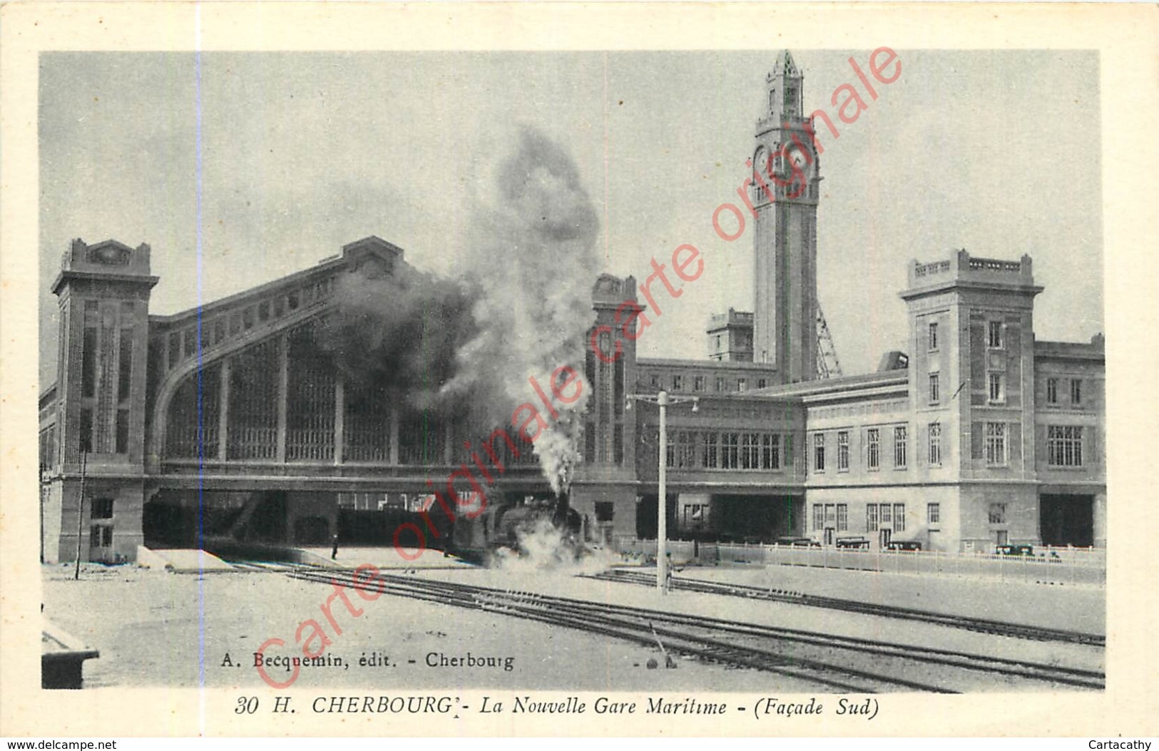 50.  CHERBOURG . La Nouvelle Gare Maritime . Façade Sud . - Cherbourg