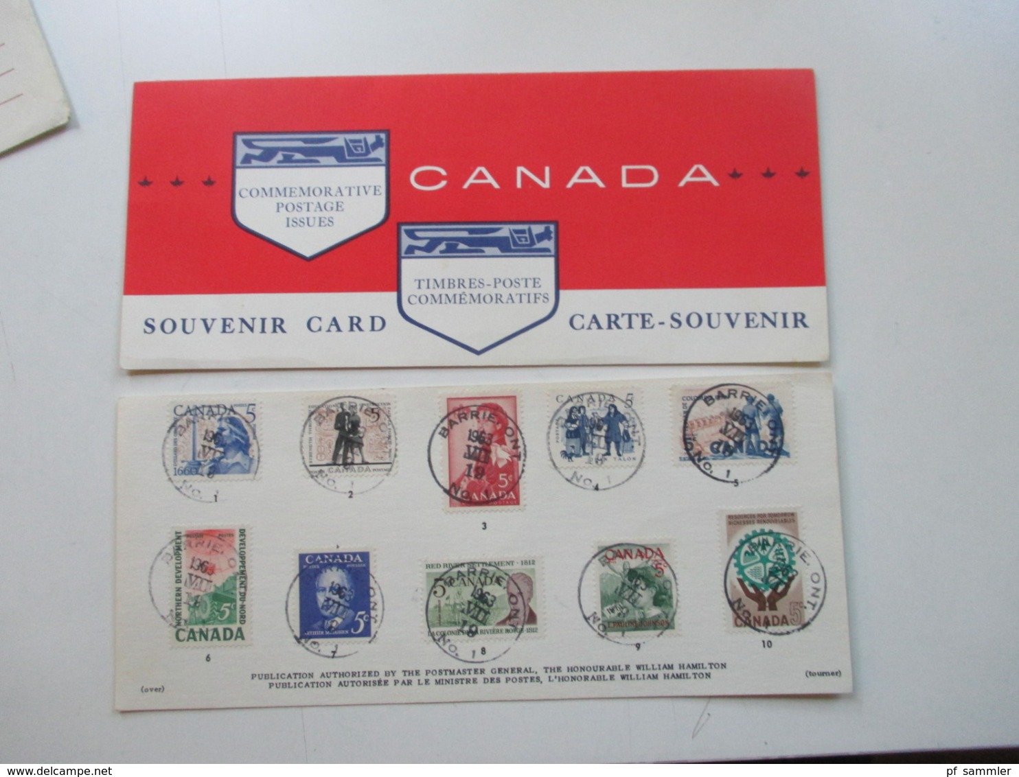 Canda 1963 Series 4 +5 Souvenir Card Gestempelt! Commemorative Postage Issues Im Originalen Umschlag! - Canadese Postmerchandise