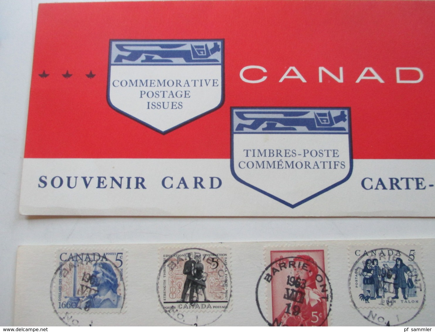 Canda 1963 Series 4 +5 Souvenir Card Gestempelt! Commemorative Postage Issues Im Originalen Umschlag! - Canadese Postmerchandise