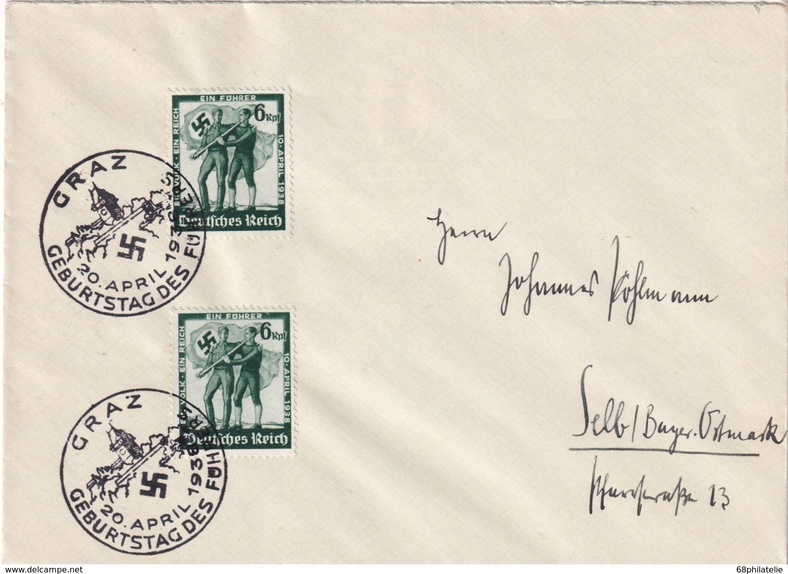 ALLEMAGNE 1938 LETTRE DE GRAZ - Briefe U. Dokumente