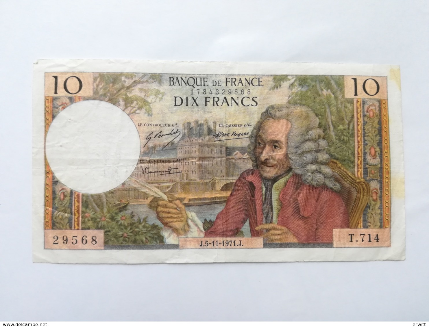 FRANCIA 10 FRANCS 1971 - 10 F 1963-1973 ''Voltaire''