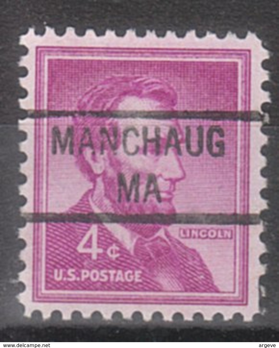 USA Precancel Vorausentwertung Preo, Locals Massachusetts, Manchaug 841 - Precancels