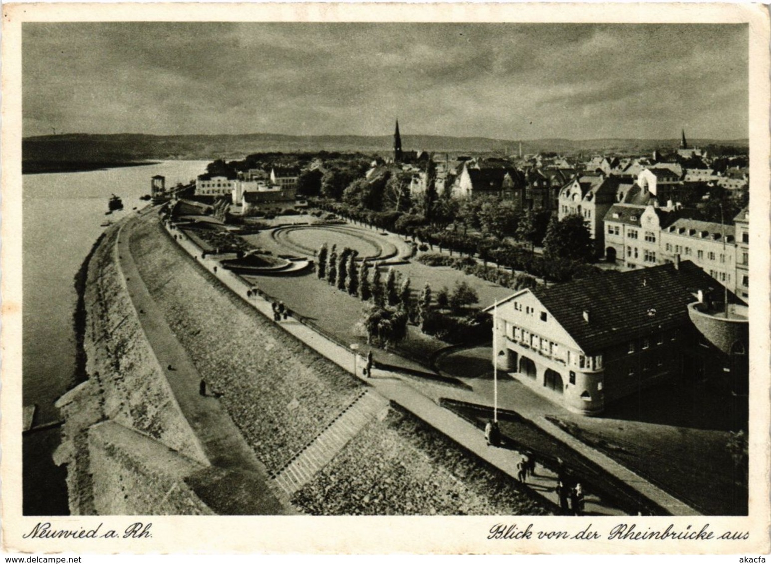 CPA AK Neuwied Blick Von Der Rheinbrucke Aus GERMANY (895870) - Neuwied