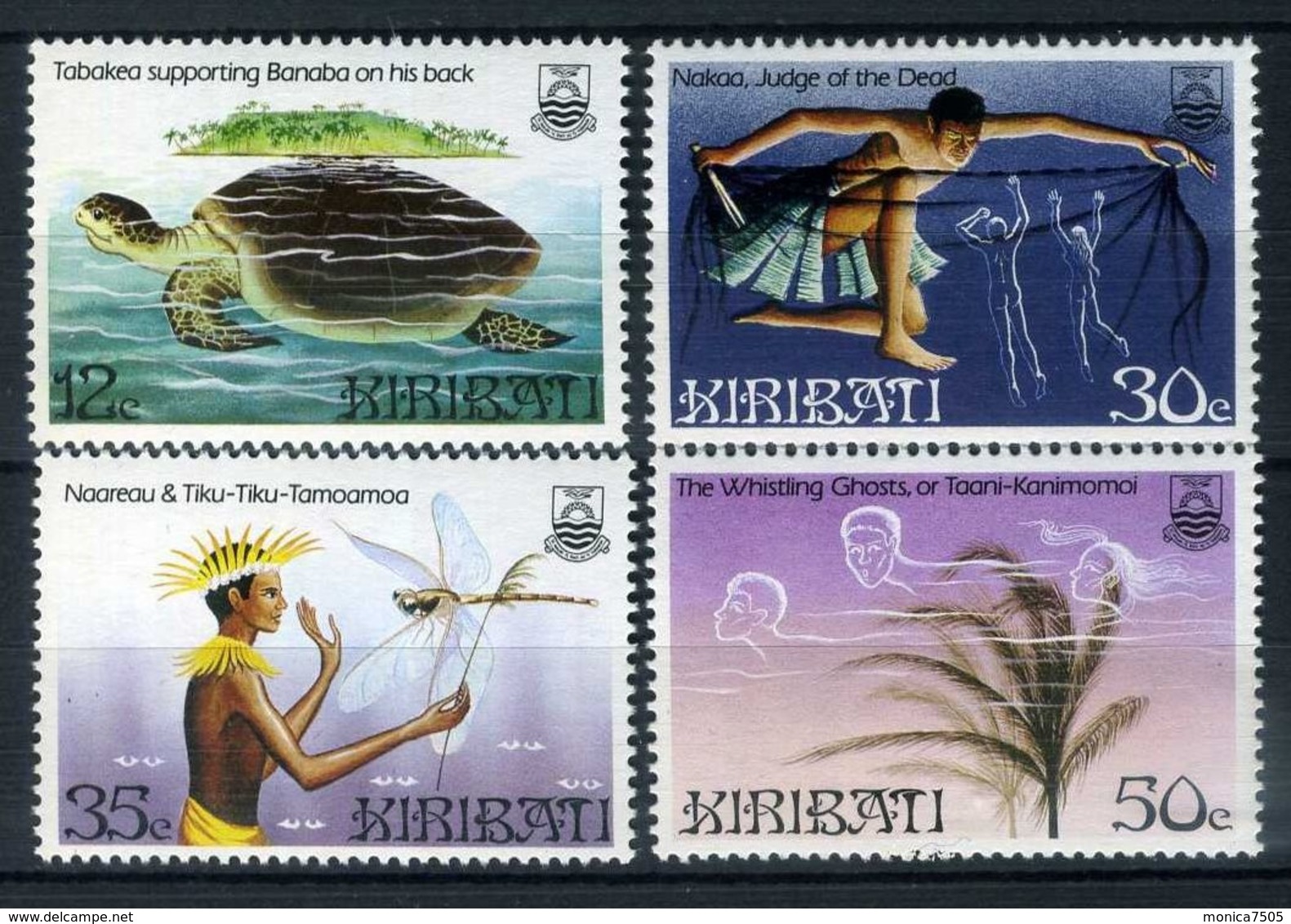 KIRABATI ( POSTE ) : Y&T N°  126/129  TIMBRES  NEUFS  SANS  TRACE  DE  CHARNIERE , A  VOIR . - Kiribati (1979-...)