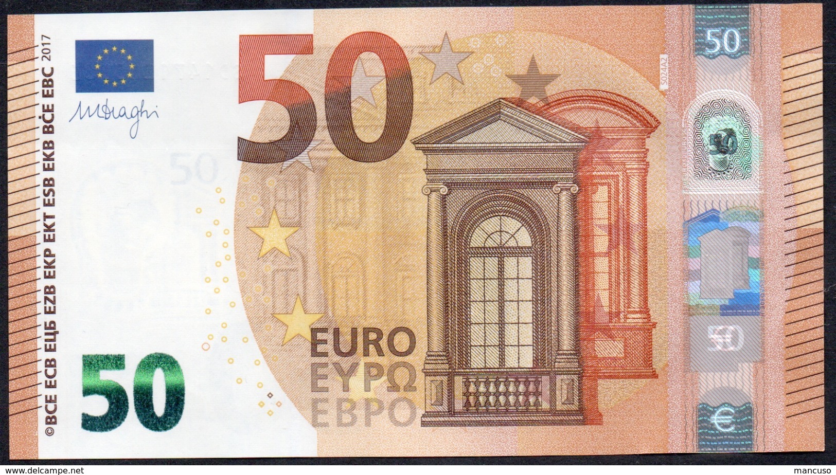 50 EURO ITALIA  SD  S024  Ch. "47"  - DRAGHI   UNC - 50 Euro