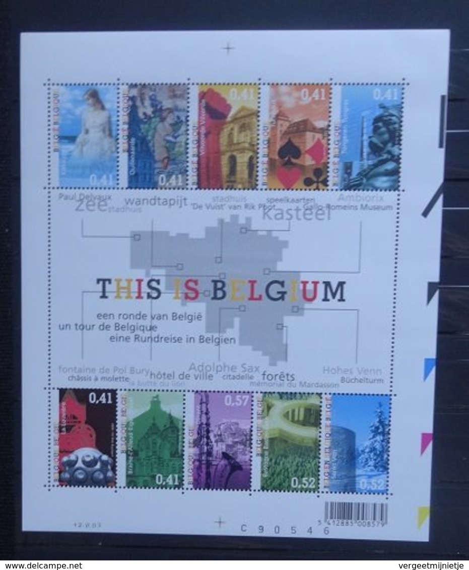 BELGIE  2003    Blok 104    (2)  'This Is Belgium'    Postfris **   CW 13,00 - 1961-2001