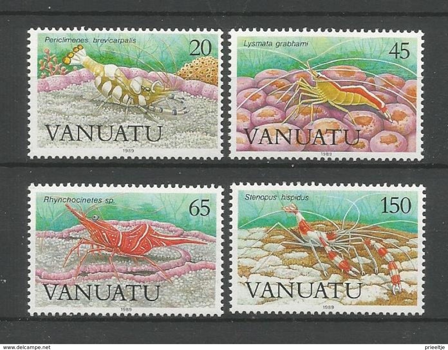 Vanuatu 1989 Marine Life Y.T. 822/825 ** - Vanuatu (1980-...)